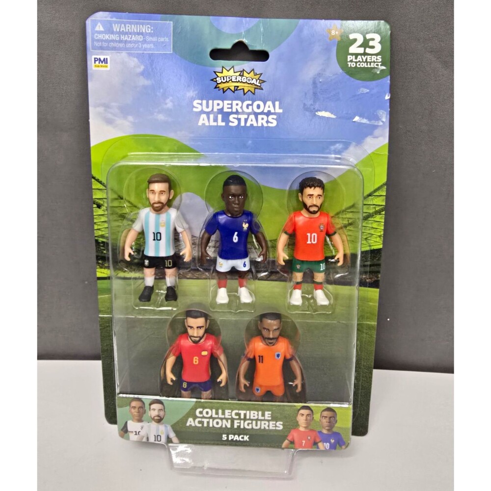 PMI SuperGoal All Stars Soccer Action Figures 5-Pack Boxed Messi Fernandes
